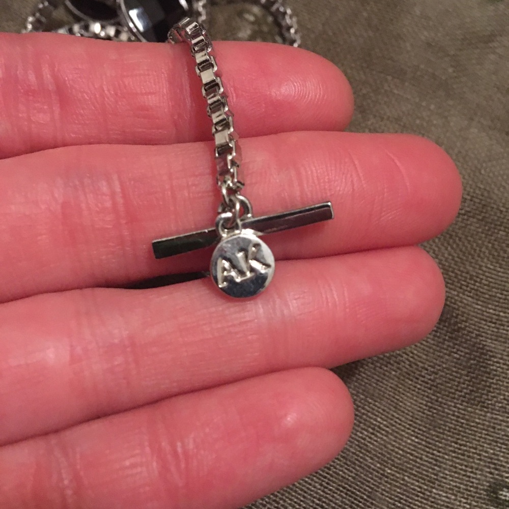Vintage Rhinestone Silver Tone Long Chain Toggle Sweater Necklace - Picture 5 of 8